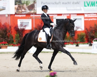 Kirsten Brouwer and Ohio at the 2025 World Young Horse Championships :: Photo © Astrid Appels