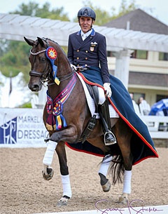 Cesar Parra and Fashion Designer OLD at the 2017 U.S. Developing Horse Championships ::  Photo © Sue Stickle