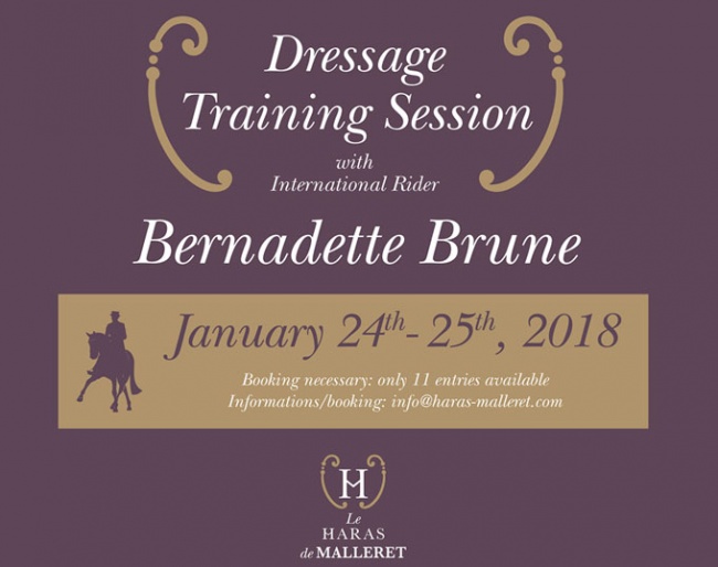 Bernadette Brune Training Seminar at Le Haras de Malleret on 24 - 25 January 2018