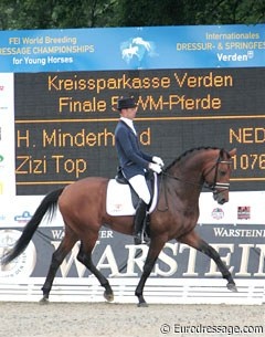 Hans Peter Minderhoud and Zizi Top at the 2009 World Young Horse Championships :: Photo © Astrid Appels