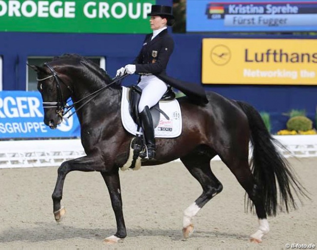Kristina Sprehe and Furst Fugger at the 2015 CDI Hagen :: Photo © LL-foto
