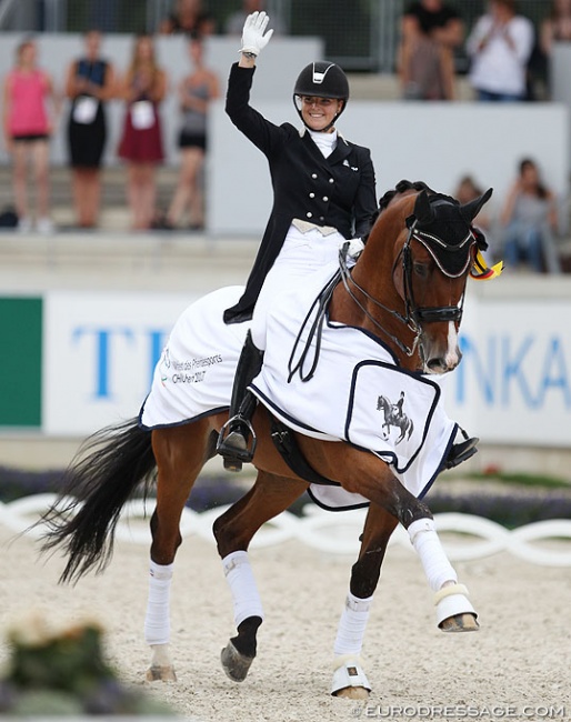 Anne Meulendijks and Avanti at the 2017 CDIO-U25 Aachen :: Photo © Astrid Appels