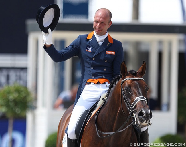 Hans Peter Minderhoud and Johnson at the 2017 CDIO Rotterdam :: Photo © Astrid Appels