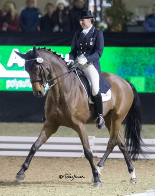 Kathleen Raine on Breanna at the 2018 CDI-W Del Mar :: Photo © Terri Miller