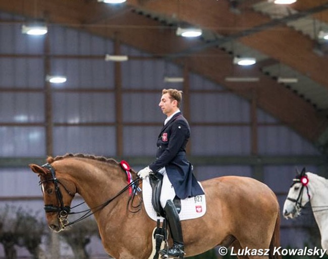 Premyslaw Kozanowski and Belcanto win the Grand Prix at the 2018 CDI Sopot :: Photo © Lukasz Kowalski