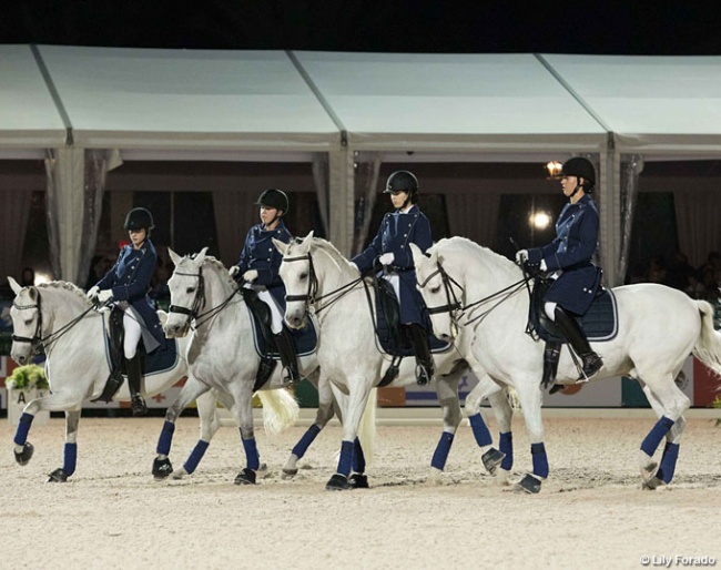 Youth Quadrille on PRE Horses at the 2018 USPRE Week in Wellington :: Photo © Lily Forado