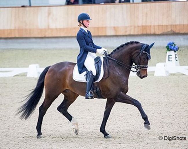 Kimberly Pap and Victory at the 2018 Dutch Indoor Championships :: Photo © Digishots