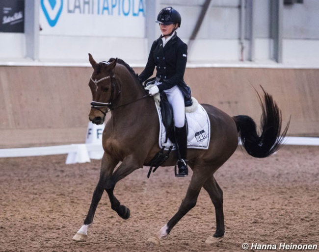 Meja Karlsson on Wise Guy at the 2018 CDI Ypaja :: Photo © Hanna Heinonen