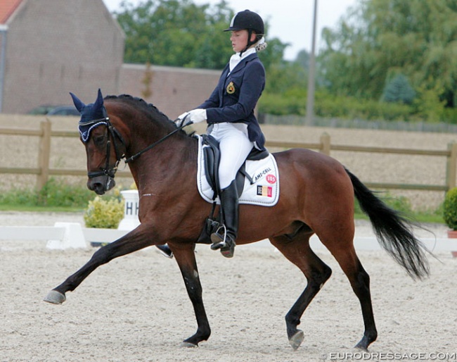Noemie Goris and Alexandre Dumas at the 2009 European Pony Championships in Moorsele :: Photo © Astrid Appels