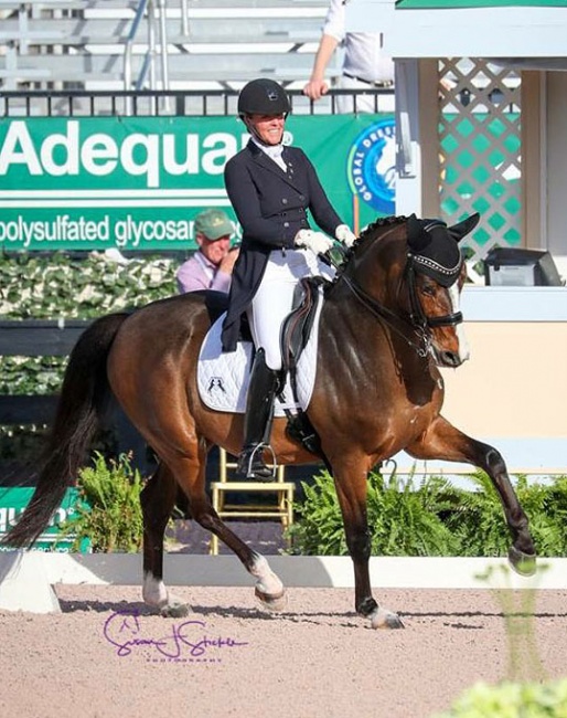 Eliane Cordia-van Reesema and Codiak at the 2018 CDI Wellington :: Photo © Sue Stickle