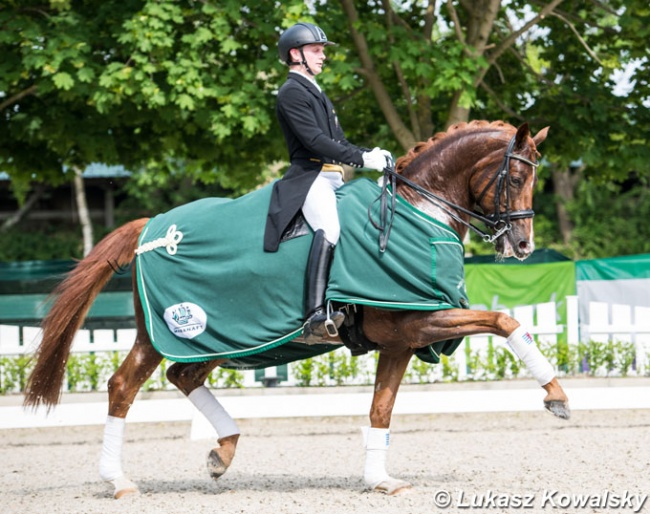 Nicolas Wagner and Quater Back Junior at the 2018 CDI-W Mariakalnok :: Photo © Lukasz Kowalski