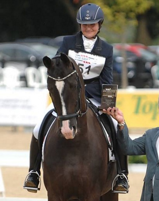 Caroline Church and San Marco at the 2016 British Young Horse Championships :: Photo © Kevin Sparrow