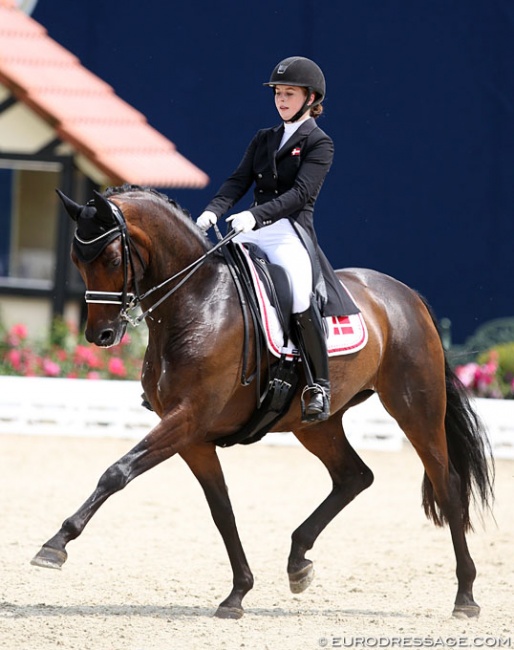 Louise Christensen on Furstenqueen at the 2018 CDIO-PJYR Hagen :: Photo © Astrid Appels