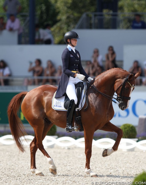 Marina Mattsson and Quatermain at the 2018 CDIO-U25 Aachen :: Photo © Astrid Appels