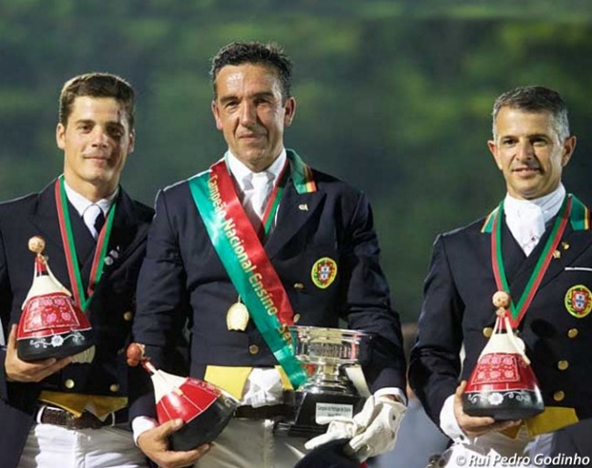 Vasco Mira Godinho, Daniel Pinto and Miguel Ralao Duarte on the podium at the 2018 Portuguese Grand Prix Championships in Ponte de Lima :: Photo © Rui Pedro Godinho