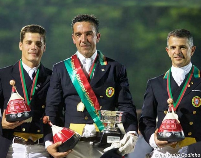 Vasco Mira Godinho, Daniel Pinto and Miguel Ralao Duarte on the podium at the 2018 Portuguese Grand Prix Championships in Ponte de Lima :: Photo © Rui Pedro Godinho