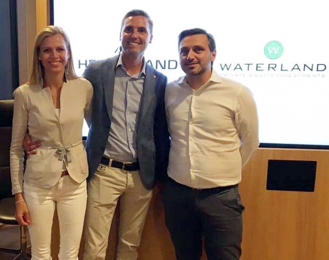Marianne and Andreas Helgstrand with Kasper Kristiansen of Waterland Private Equity