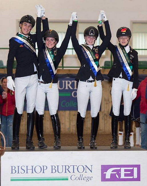 Team Gold for Germany at the 2018 European Pony Championships :: Photo © Bishop Burton Equine