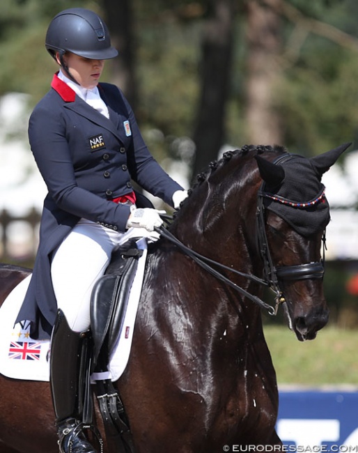 Charlotte Dicker and Sabatini at the 2018 European Young Riders Championships :: Photo © Astrid Appels