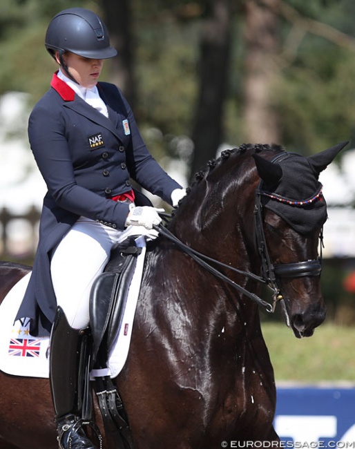 Charlotte Dicker and Sabatini at the 2018 European Young Riders Championships :: Photo © Astrid Appels