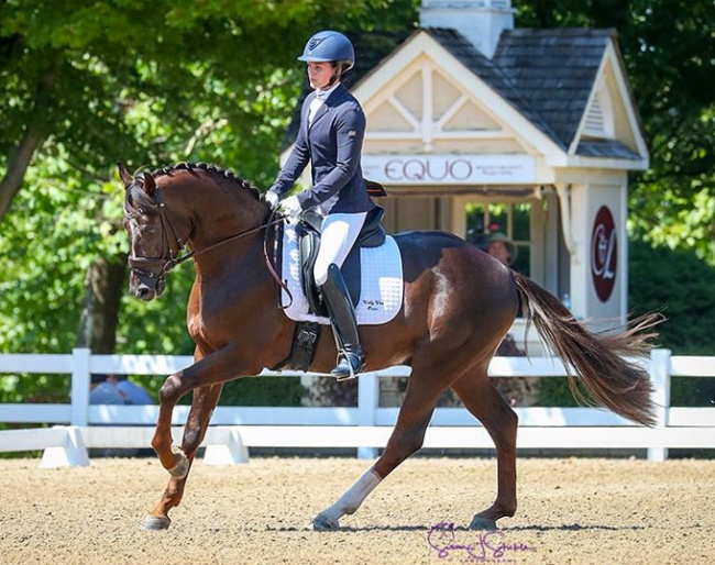 Emily Miles and Sole Mio at the 2018 U.S. Young Horse Championships :: Photo © Sue Stickle