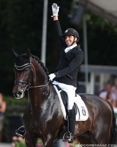 Andreas Helgstrand and Revolution win the 5-yo Finals at the 2018 World Young Horse Championships:: Photo © Astrid Appels
