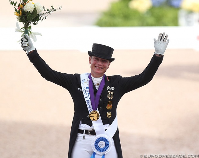 Isabell Werth wins Grand Prix Special Gold at the 2018 World Equestrian Games :: Photo © Astrid Appels
