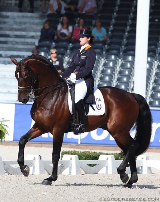 Marrigje van Baalen and Kigali in the Under 25 class that was held during the 2011 European Dressage Championships in Rotterdam :: Photo © Astrid Appels