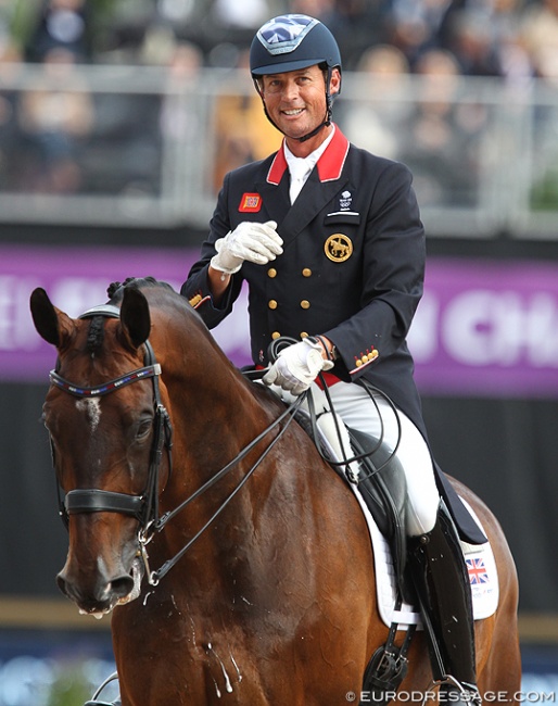 Carl Hester and Nip Tuck finished 5th in the Kur at the 2017 European Championships :: Photo © Astrid Appels