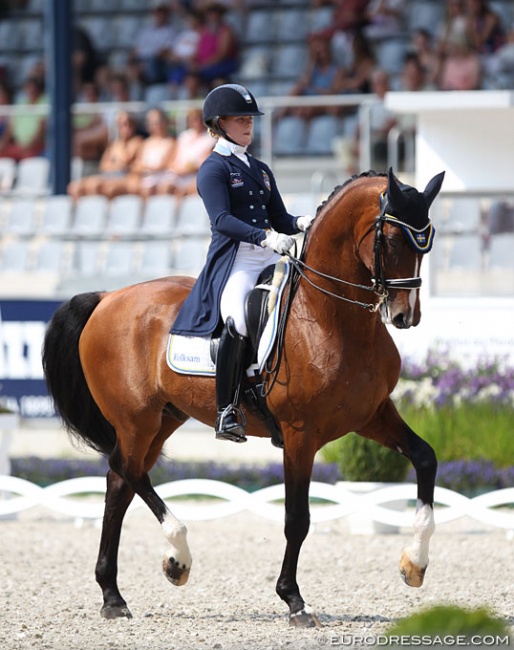 Lina Dolk and Biggles at the 2018 CDIO-U25 Aachen :: Photo © Astrid Appels