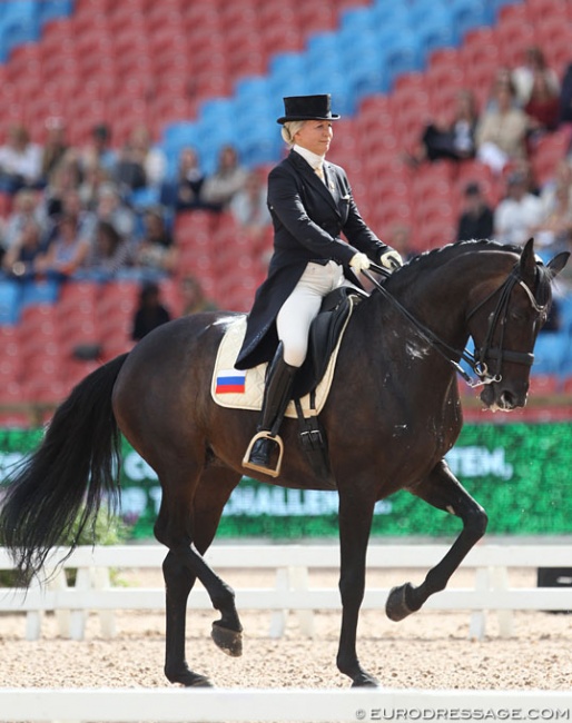 Tatiana Miloserdova and Awakening riding for Russia at the 2017 European Championships in Gothenburg :: Photo © Astrid Appels