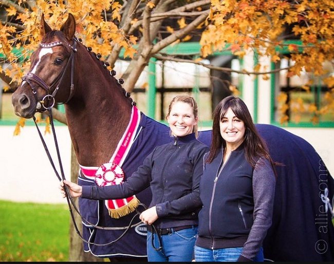 Sole Mio with rider Emily Wagner and owner Leslie Waterman at the 2018 U.S. Stallion Sport Test at Hilltop Farm :: Photo © Allie Conrad