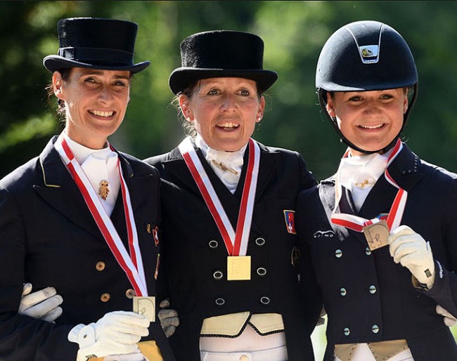 Wientzek-Plage, Aerne-Caliezi, Wettstein on the podium at the 2018 Swiss Grand Prix Championships :: Photo © Sepiphot.com