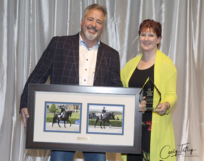 Gilles Bergeron and Christine Peters, EC Senior Manager - Dressage Olympic/Paralympic Program :: Photo © Cealy Tetley