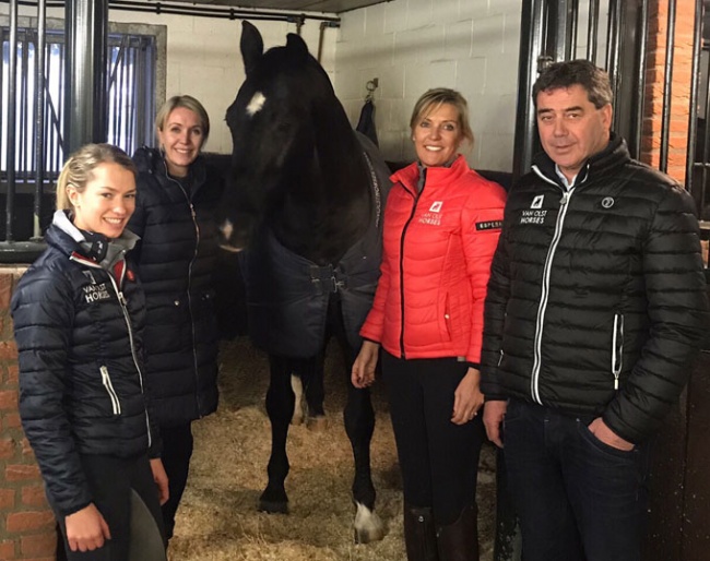 Piaffe's Abbie Newell with Negro, flanked by Charlotte Fry, Anne van Olst and Gert-Jan Van Olst