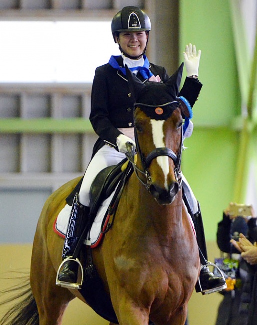 Yuri Yoshida and Engbjerggaards Ballestino win the 2018 CDI Gotemba :: Photo © Japan Eq. Fed