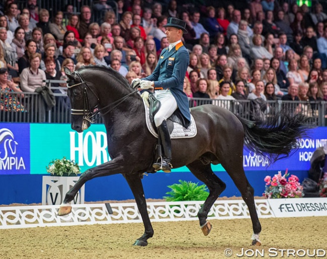 Hans Peter Minderhoud and Dream Boy at the 2018 CDI-W London :: Photo © Jon Stroud