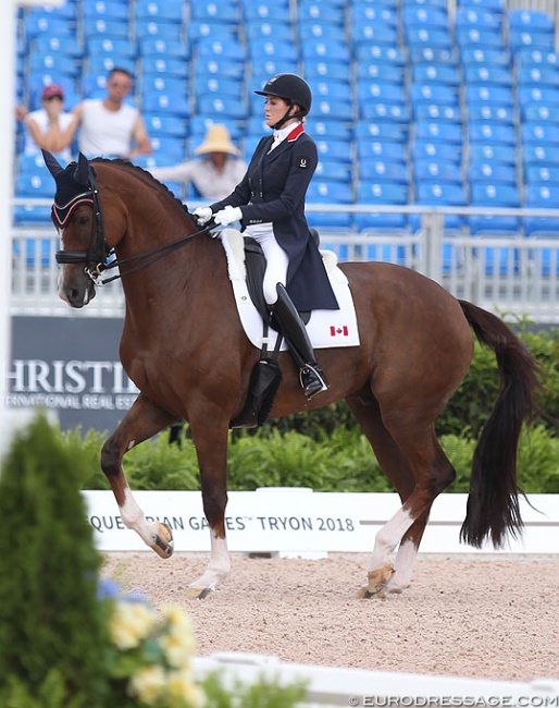 Brittany Fraser-Beaulieu and All In at the 2018 World Equestrian Games :: Photo © Astrid Appels