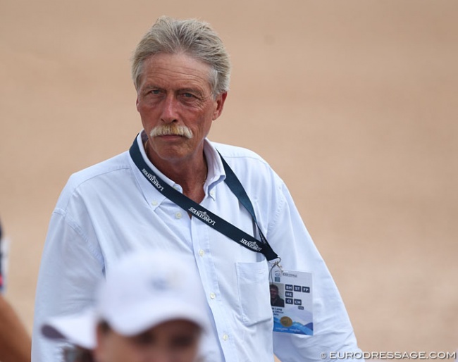 Austrian 5* judge Thomas Lang at the 2018 World Equestrian Games :: Photo © Astrid Appels