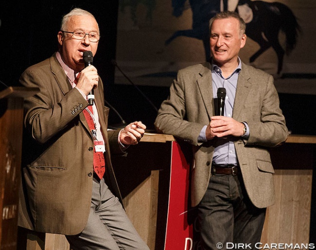 Bernard Maurel and Richard Davison at the 2015 Global Dressage Forum :: Photo © Dirk Caremans