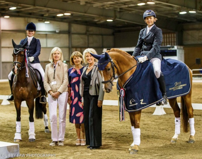 FEI pony riders Rebecca Mobberley and Samuel Gradowski-Smith at the 2019 New Zealand Dressage Championships :: Photo © Libby Law