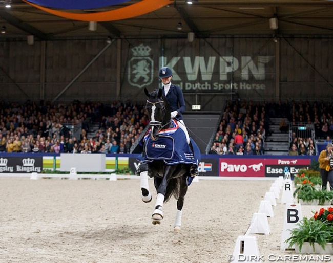 Jameson wins the L-level division at the 2019 KWPN Stallion Competition Finals in Den Bosch :: Photo © Dirk Caremans