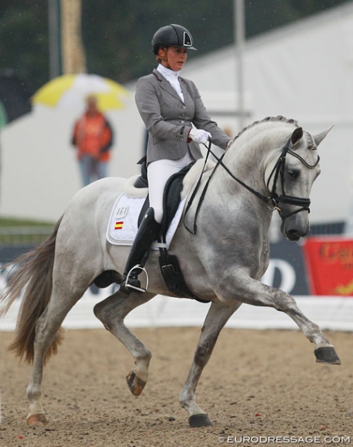 Emmelie Scholtens and Genciano BCN at the 2014 World Young Horse Championships :: Photo © Astrid Appels