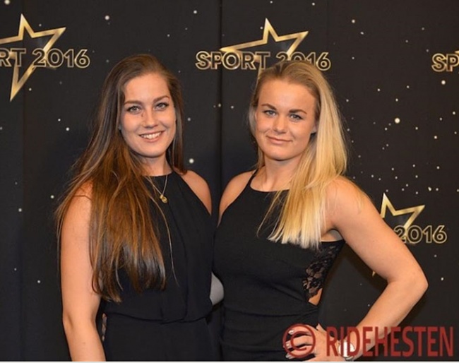 Cathrine Dufour and her long-time girlfriend Katrine Ørskov Hedeman at the DR's Sports Gala 2016, where Cathrine won the "Olympic Hope" award :: Photo © Ridehesten
