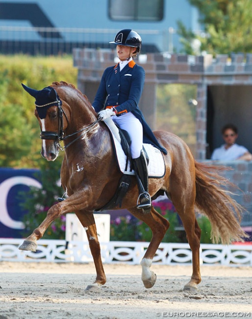 Febe van Zwambagt and FS Las Vegas at the 2018 European Young Riders Championships :: Photo © Astrid Appels