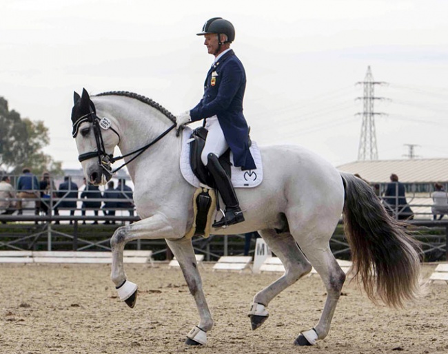 Juan Antonio Jiménez Cobo and Euclides MOR warming up for a double victory at the 2019 CDI Seville