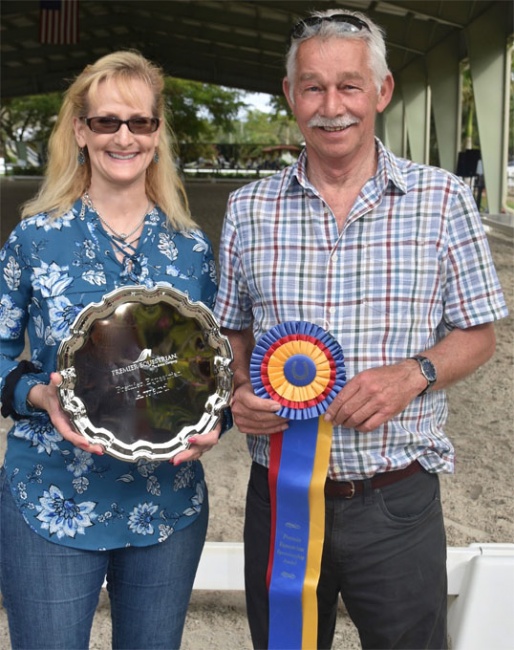 GCDA President Noreen O’Sullivan Presents Stephe Clarke with the Premier Equestrian Award at the GCDA Symposium