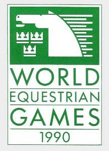 logo of the first World Equestrian Games held in 1990 in Stockholm, Sweden
