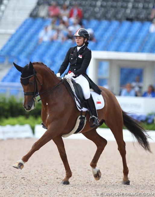 Caroline Chew and Tribiani at the 2018 World Equestrian Games :: Photo © Astrid Appels