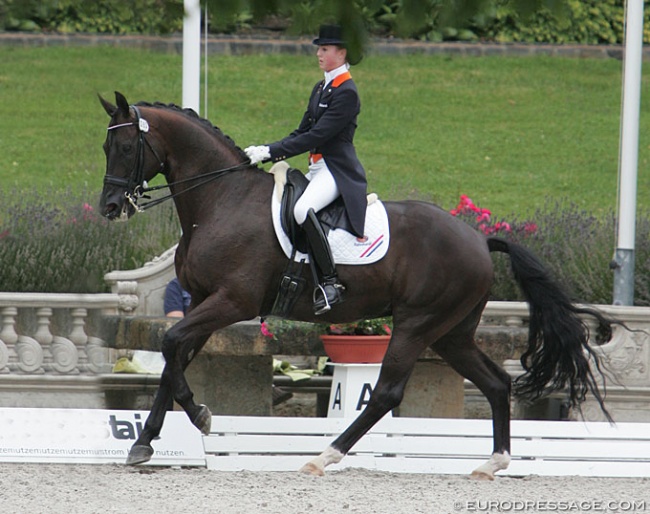 Danielle Houtvast and Rambo at the 2010 European Junior Riders Championships in Kronberg :: Photo © Astrid Appels